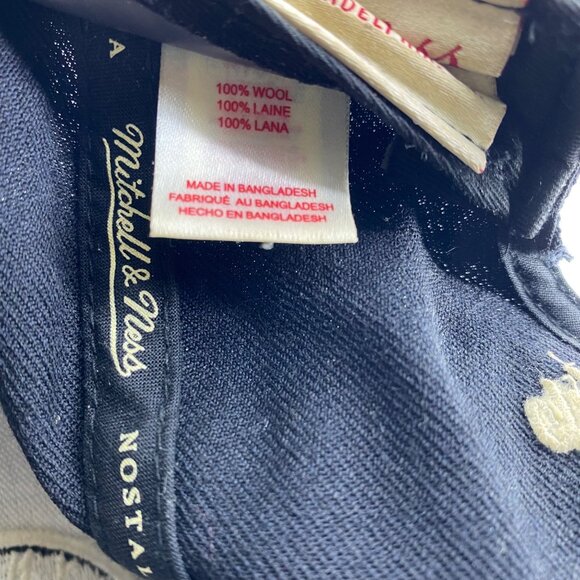 NBA Mitchell & Ness Brooklyn New York Nets Snapback Hat 100% Wool Blue Nostalgia - Picture 9 of 9